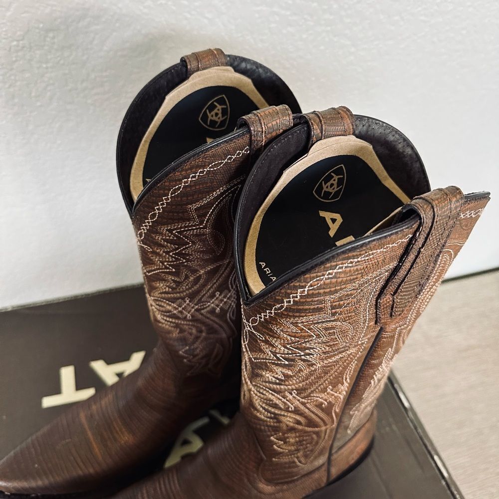 Ariat Alamar Lizard Embossed Cowboy Boots - Picture 4 of 11